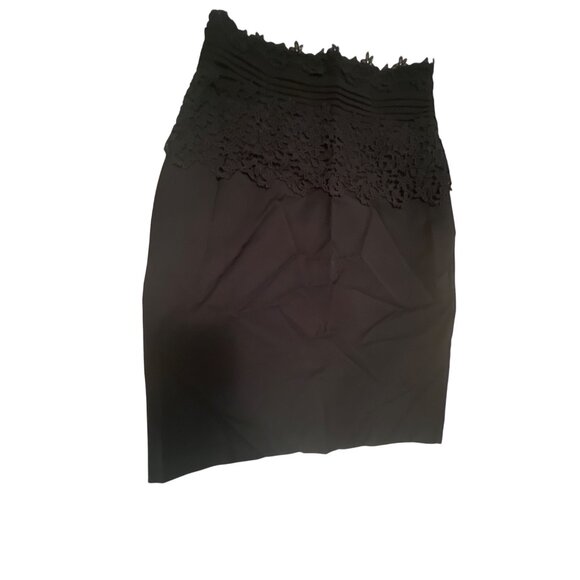 Girls From Savoy Black Lace Overlay Pencil Skirt Size 6 - Picture 1 of 4